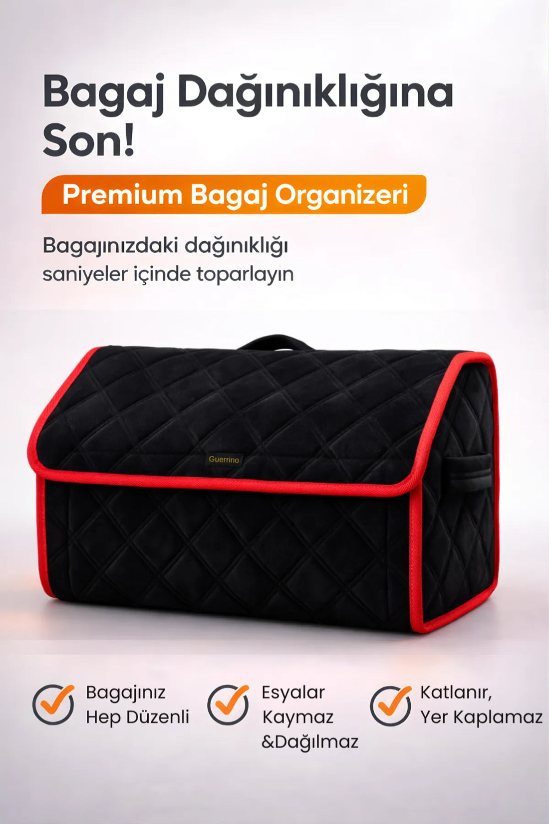 Oto Bagaj Çantası Lüks Tay Tüyü Su Geçirmez Kaymaz Katlanır Düzenleyici