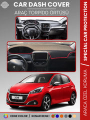 PEUGEOT 208 (2012-2019) Uyumlu Torpido Örtüsü Araca Özel Ön Göğüs Koruma