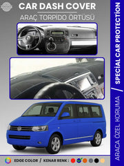 VOLKSWAGEN TRANSPORTER T5 (2003-2016) Uyumlu Torpido Örtüsü Araca Özel Ön Göğüs Koruma