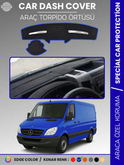 MERCEDES SPRINTER W906 (2006-2018) Uyumlu Torpido Örtüsü Araca Özel Ön Göğüs Koruma