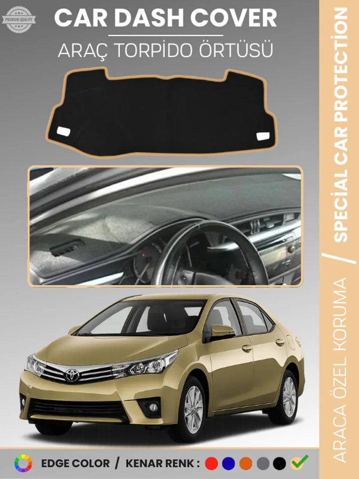 TOYOTA COROLLA E170 (2013-2019) Uyumlu Torpido Örtüsü Araca Özel Ön Göğüs Koruma