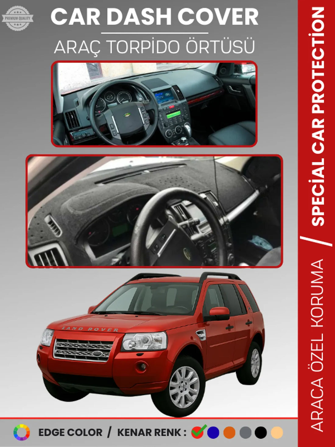 LAND ROVER FREELANDER (2006-2014) Uyumlu Torpido Örtüsü Araca Özel Ön Göğüs Koruma