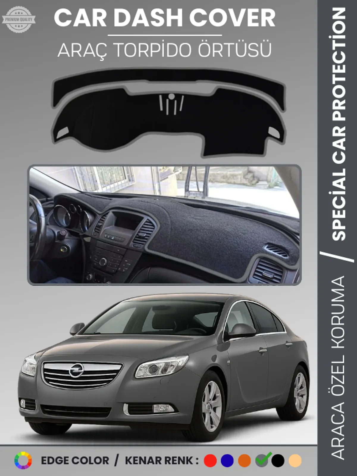 OPEL INSIGNIA A (2008-2013) Uyumlu Torpido Örtüsü Araca Özel Ön Göğüs Koruma
