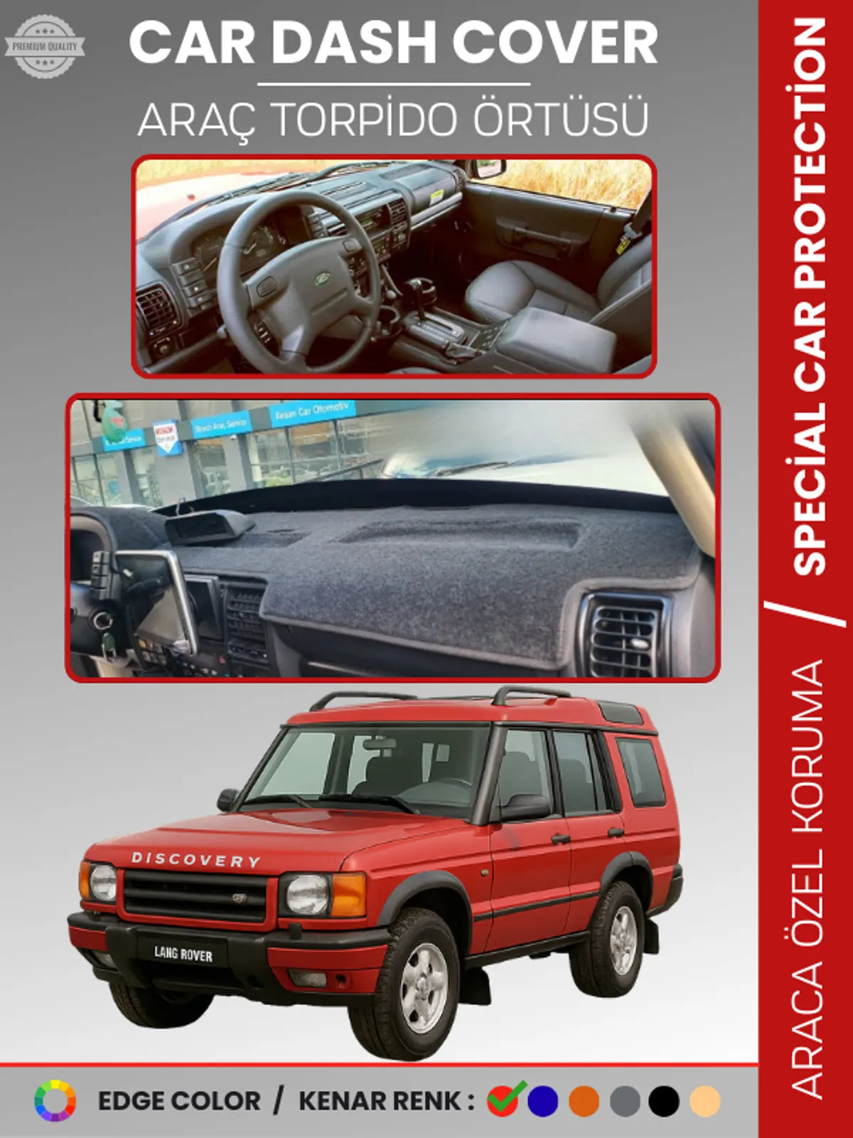 LAND ROVER DISCOVERY 2 L318 (1998-2004) Uyumlu Torpido Örtüsü Araca Özel Ön Göğüs Koruma