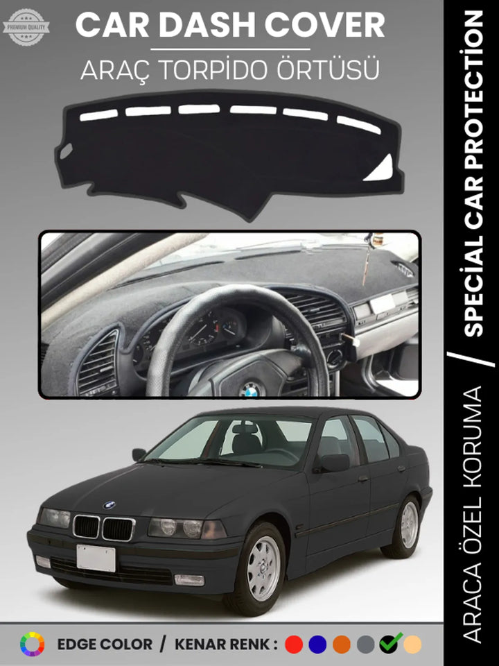 BMW E36 (1990-2000) Uyumlu Torpido Örtüsü Araca Özel Ön Göğüs Koruma
