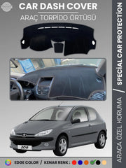 PEUGEOT 206 MAKYAJLI KASA (2003-2009) Uyumlu Torpido Örtüsü Araca Özel Ön Göğüs Koruma
