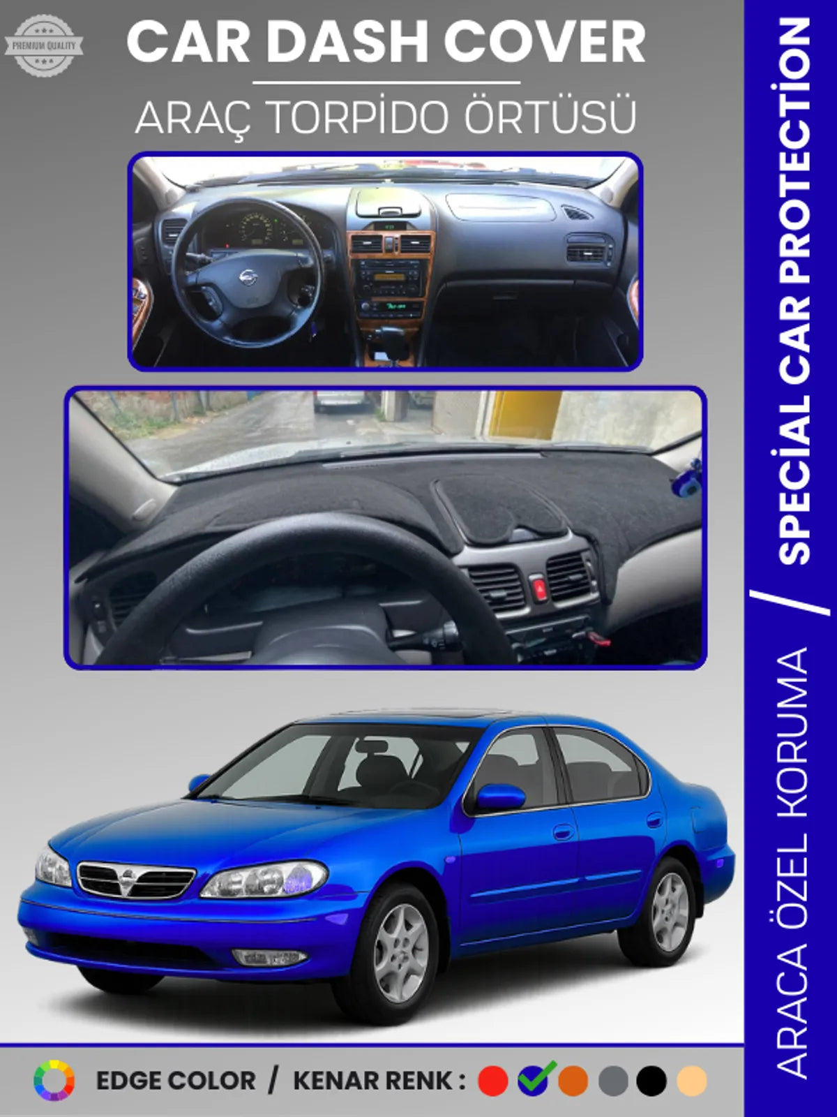 NISSAN MAXIMA A33 (2000-2003) Uyumlu Torpido Örtüsü Araca Özel Ön Göğüs Koruma