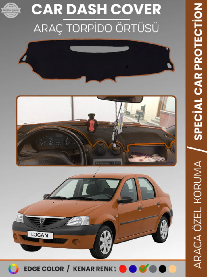 DACIA LOGAN 1 (2004-2012) Uyumlu Torpido Örtüsü Araca Özel Ön Göğüs Koruma