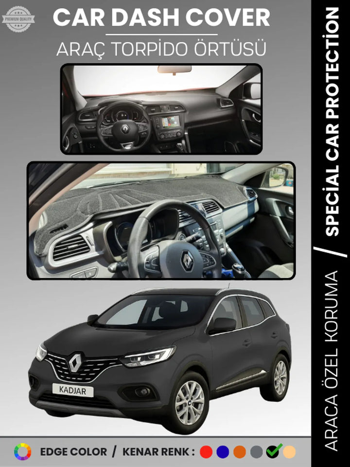 RENAULT KADJAR (2015-2022) Uyumlu Torpido Örtüsü Araca Özel Ön Göğüs Koruma