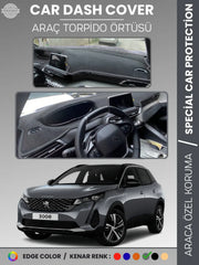 PEUGEOT 3008 EKRANLI (2021+) Uyumlu Torpido Örtüsü Araca Özel Ön Göğüs Koruma