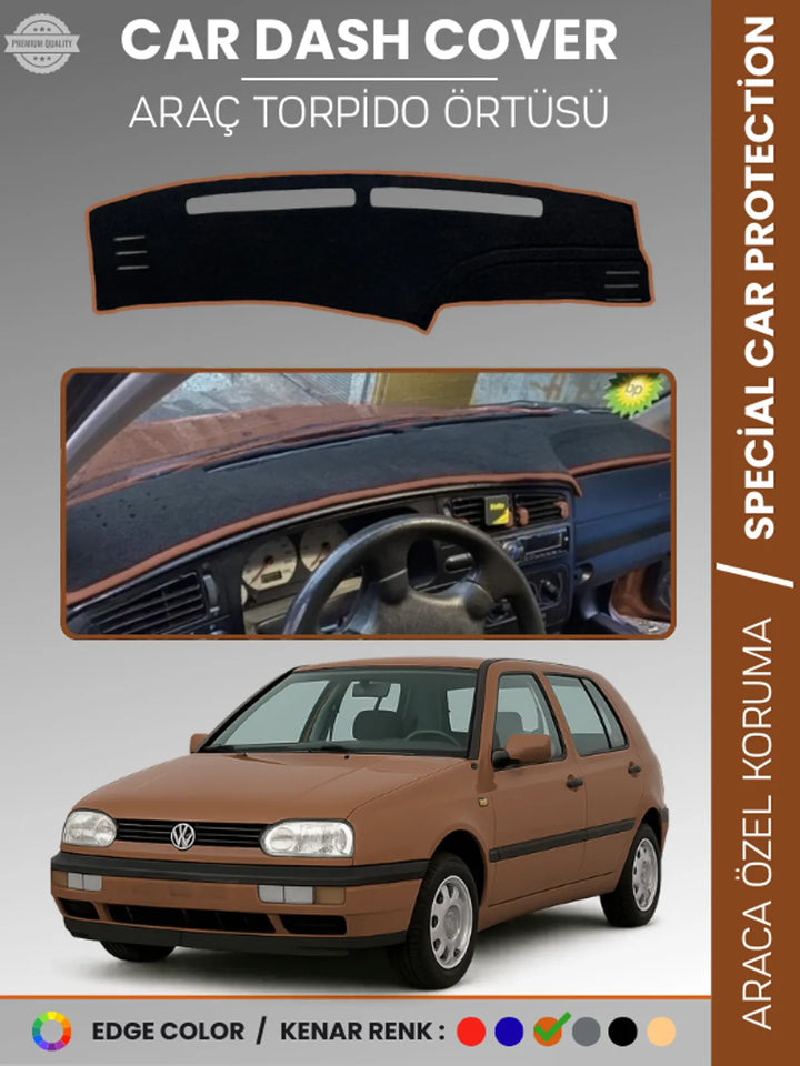 VOLKSWAGEN GOLF 3 MK3 (1991-1998) Uyumlu Torpido Örtüsü Araca Özel Ön Göğüs Koruma