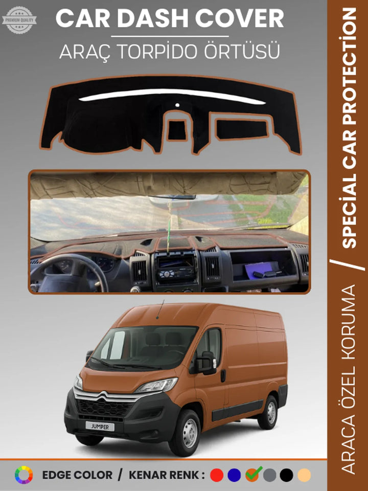 CITROEN JUMPER X290 KASA (2014-2024) Uyumlu Torpido Örtüsü Araca Özel Ön Göğüs Koruma