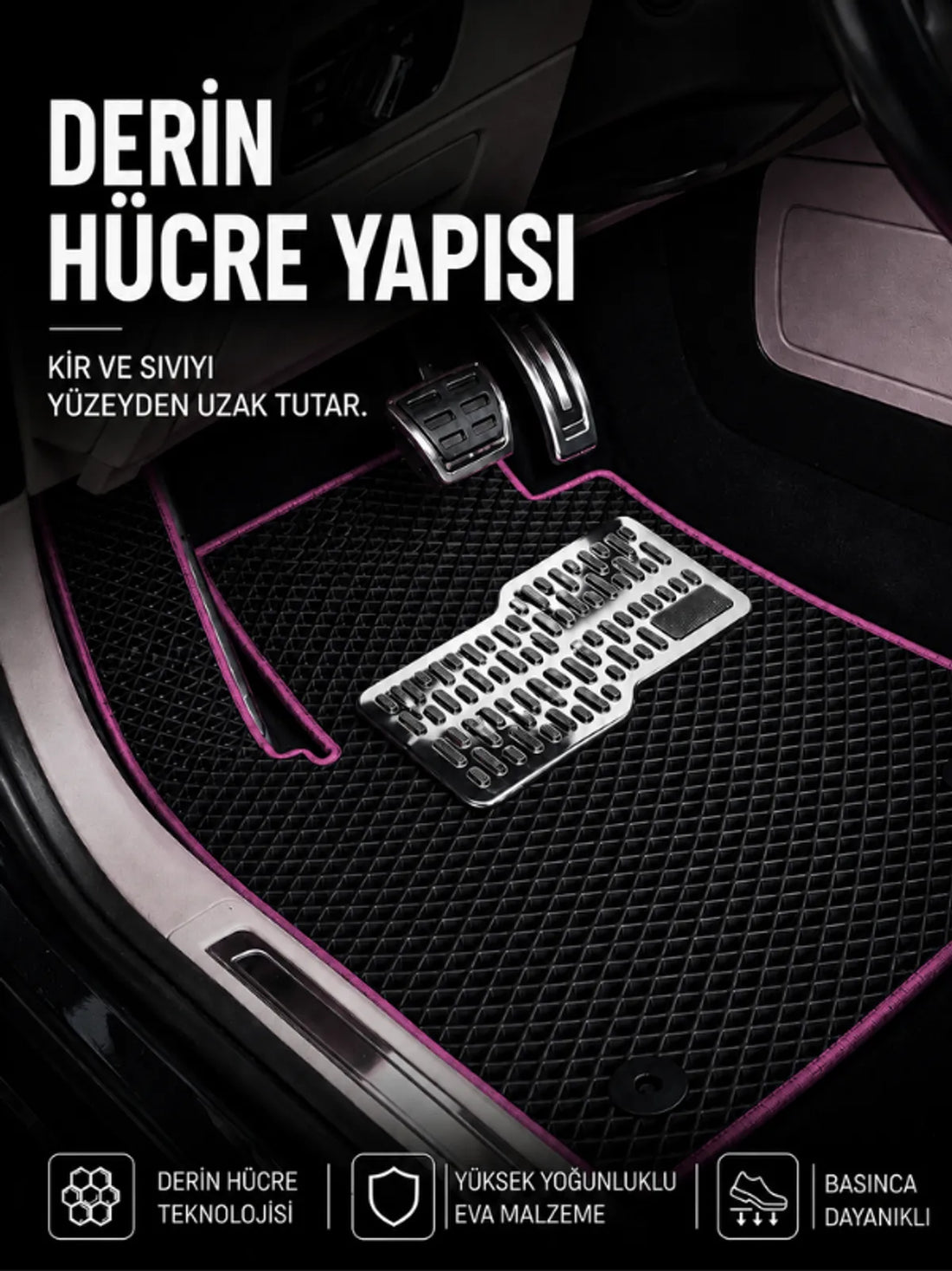Renault Clio 3 (2005-2011) Araca Özel EVA Oto Paspas Seti Topukluk Dahil Tam Set