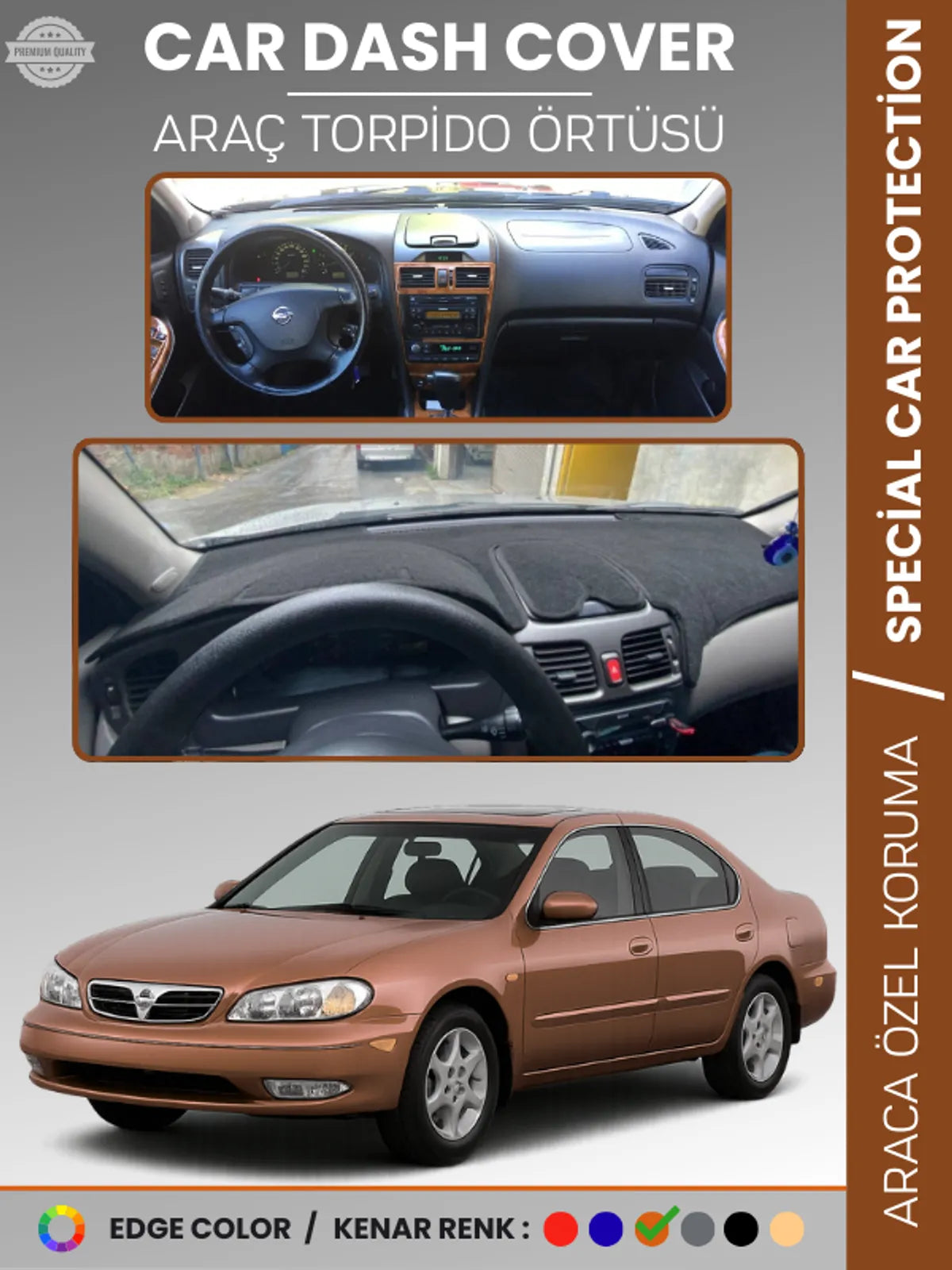 NISSAN MAXIMA A33 (2000-2003) Uyumlu Torpido Örtüsü Araca Özel Ön Göğüs Koruma