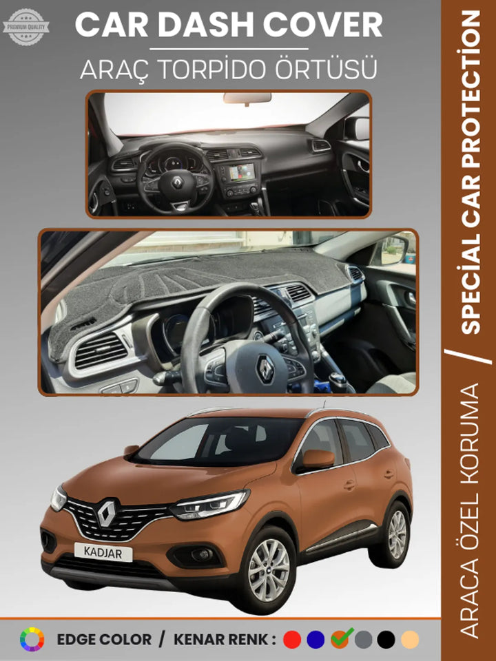 RENAULT KADJAR (2015-2022) Uyumlu Torpido Örtüsü Araca Özel Ön Göğüs Koruma