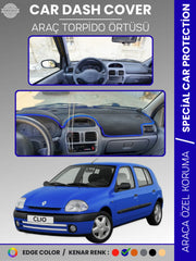 RENAULT CLIO 2 EKRANLI (2001-2012) Uyumlu Torpido Örtüsü Araca Özel Ön Göğüs Koruma