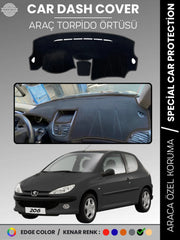 PEUGEOT 206 MAKYAJLI KASA (2003-2009) Uyumlu Torpido Örtüsü Araca Özel Ön Göğüs Koruma