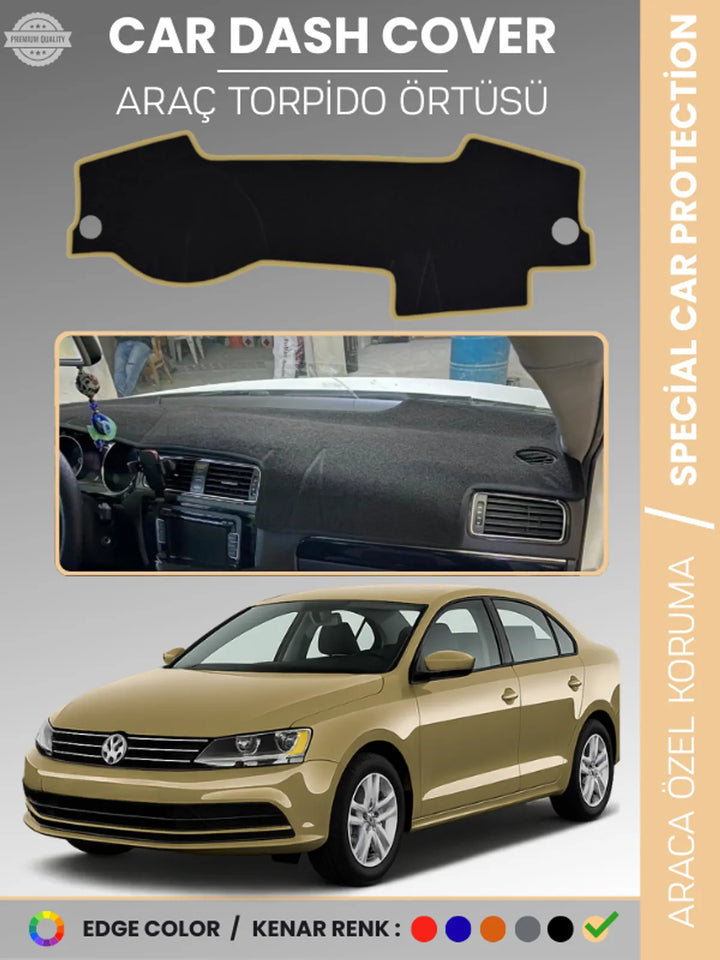 VOLKSWAGEN JETTA (2010-2021) Uyumlu Torpido Örtüsü Araca Özel Ön Göğüs Koruma