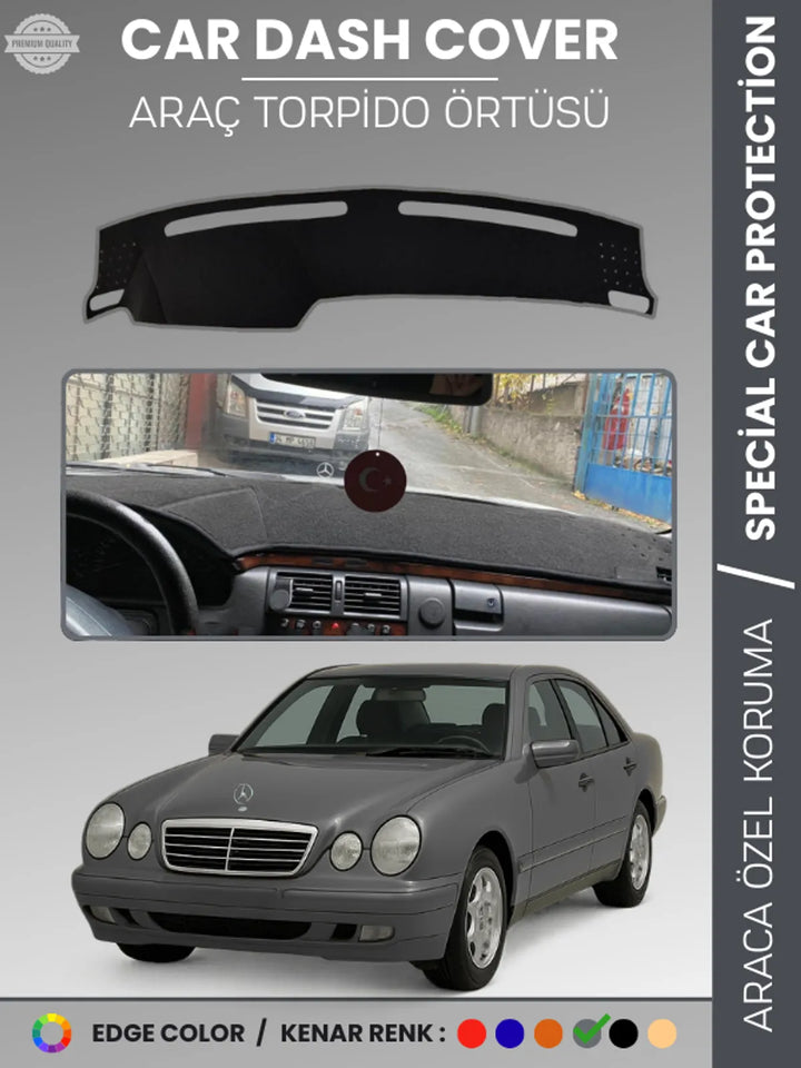 MERCEDES E200 / E220 / E240 W210 (1995-2002) Uyumlu Torpido Örtüsü Araca Özel Ön Göğüs Koruma
