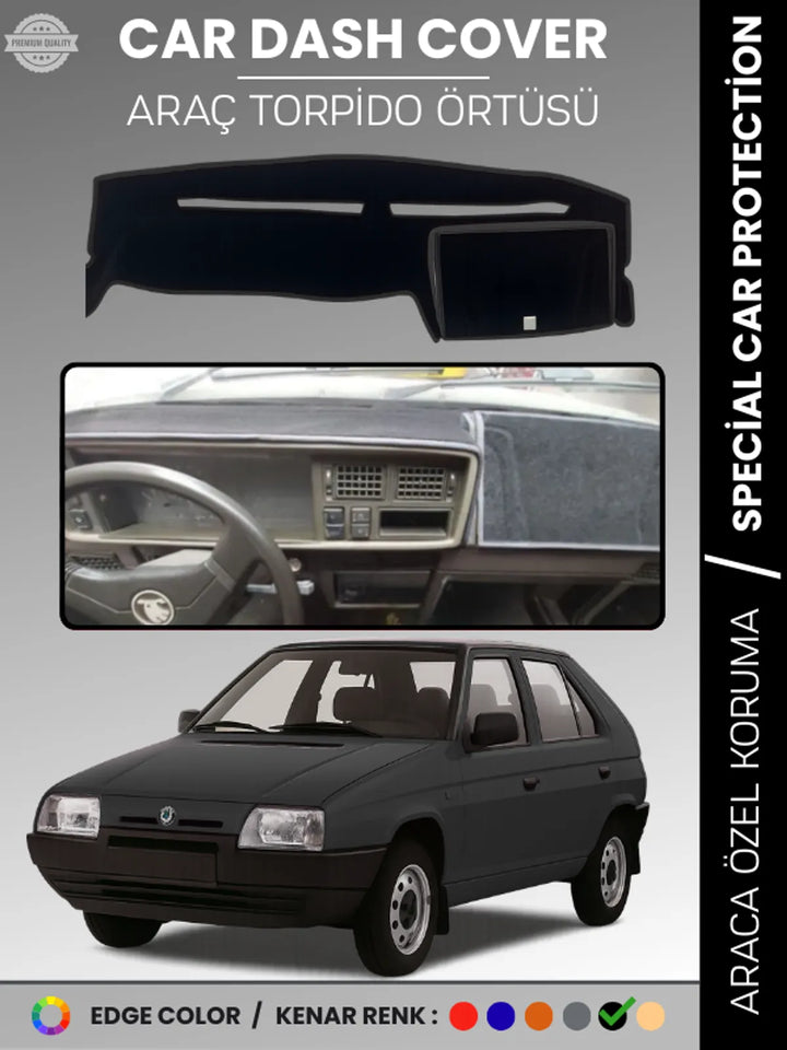 SKODA FAVORİT (1987-1995) Uyumlu Torpido Örtüsü Araca Özel Ön Göğüs Koruma