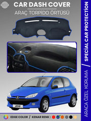 PEUGEOT 206 KÜÇÜK EKRAN (1998-2003) Uyumlu Torpido Örtüsü Araca Özel Ön Göğüs Koruma