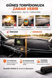 HONDA CIVIC (2015-2022) Uyumlu Torpido Örtüsü Araca Özel Ön Göğüs Koruma