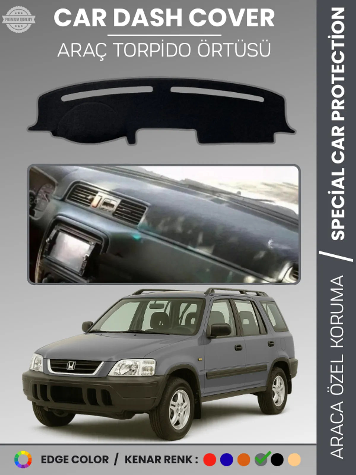 HONDA CR-V (1996-2001) Uyumlu Torpido Örtüsü Araca Özel Ön Göğüs Koruma