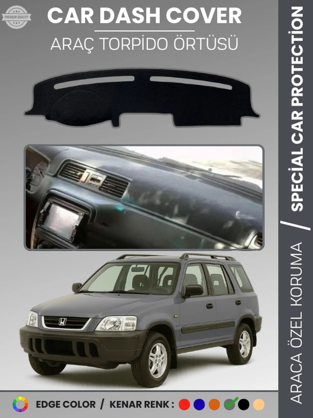 HONDA CR-V (1996-2001) Uyumlu Torpido Örtüsü Araca Özel Ön Göğüs Koruma