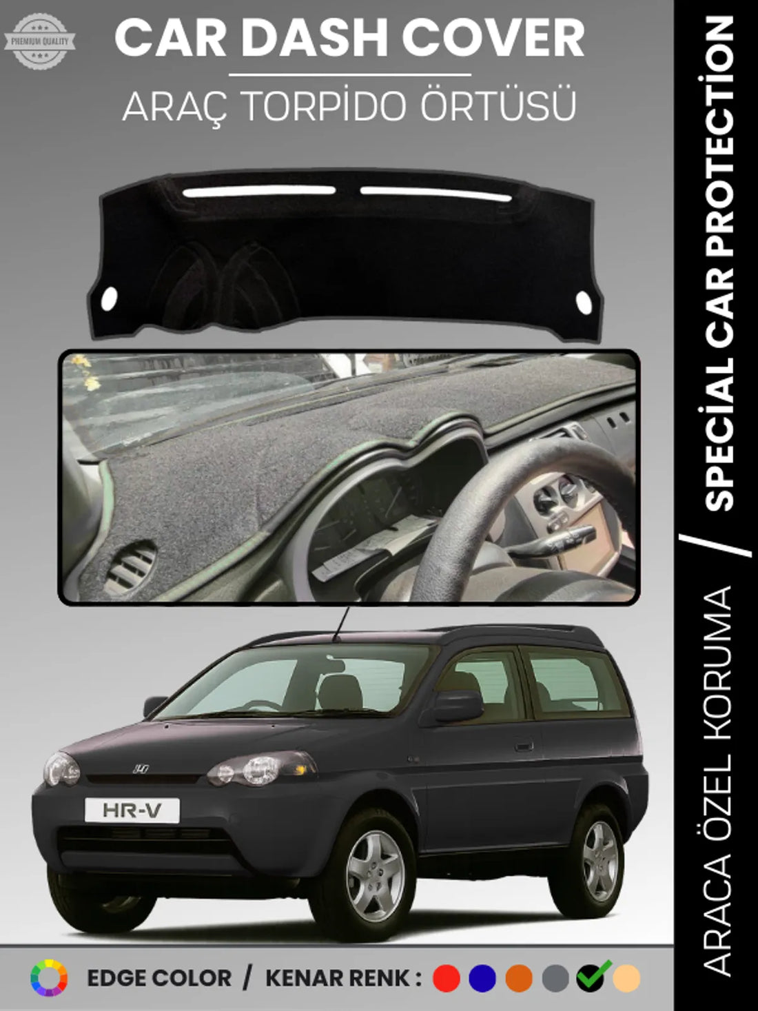 HONDA HR-V (1998-2005) Uyumlu Torpido Örtüsü Araca Özel Ön Göğüs Koruma