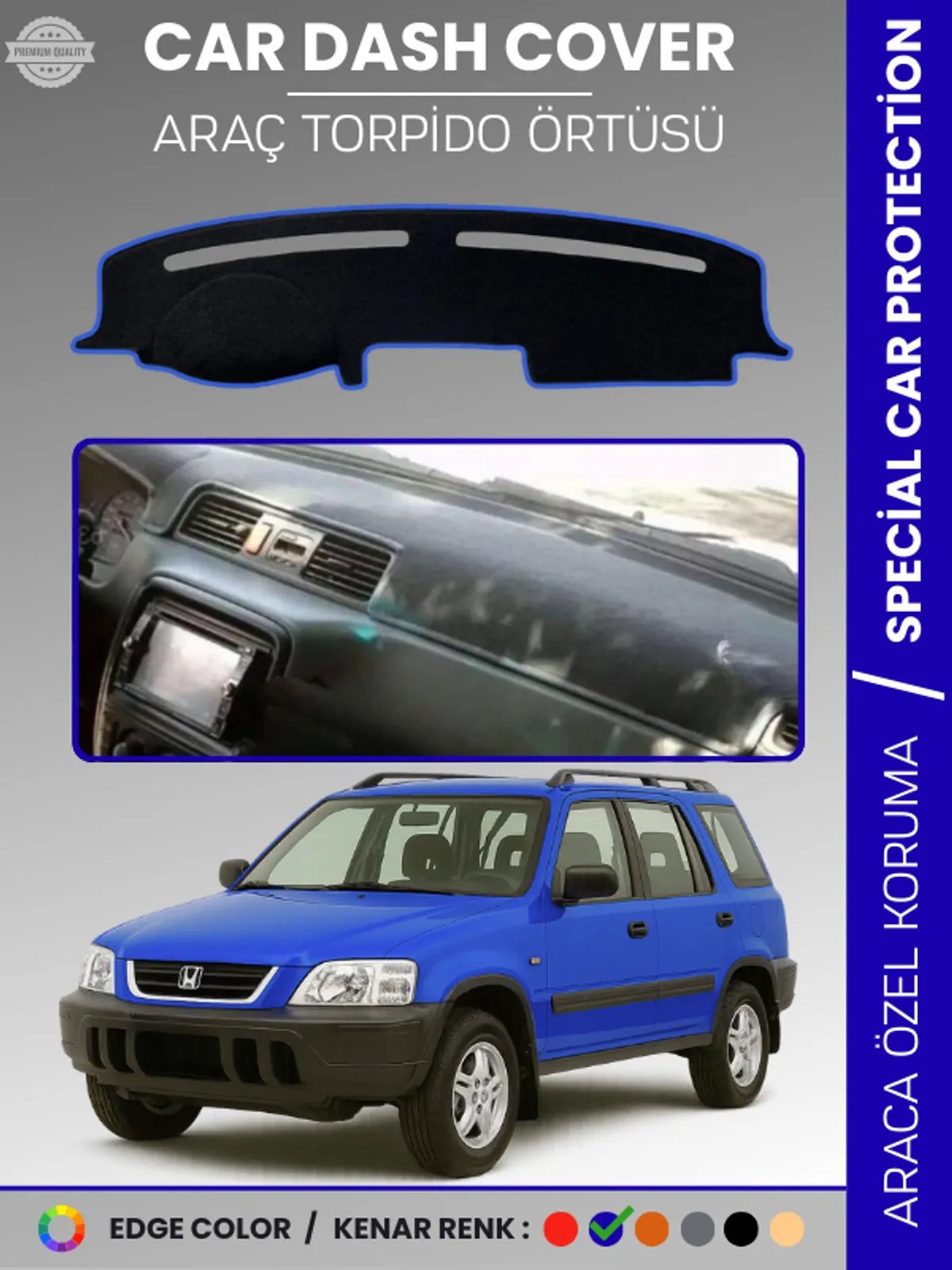 HONDA CR-V (1996-2001) Uyumlu Torpido Örtüsü Araca Özel Ön Göğüs Koruma