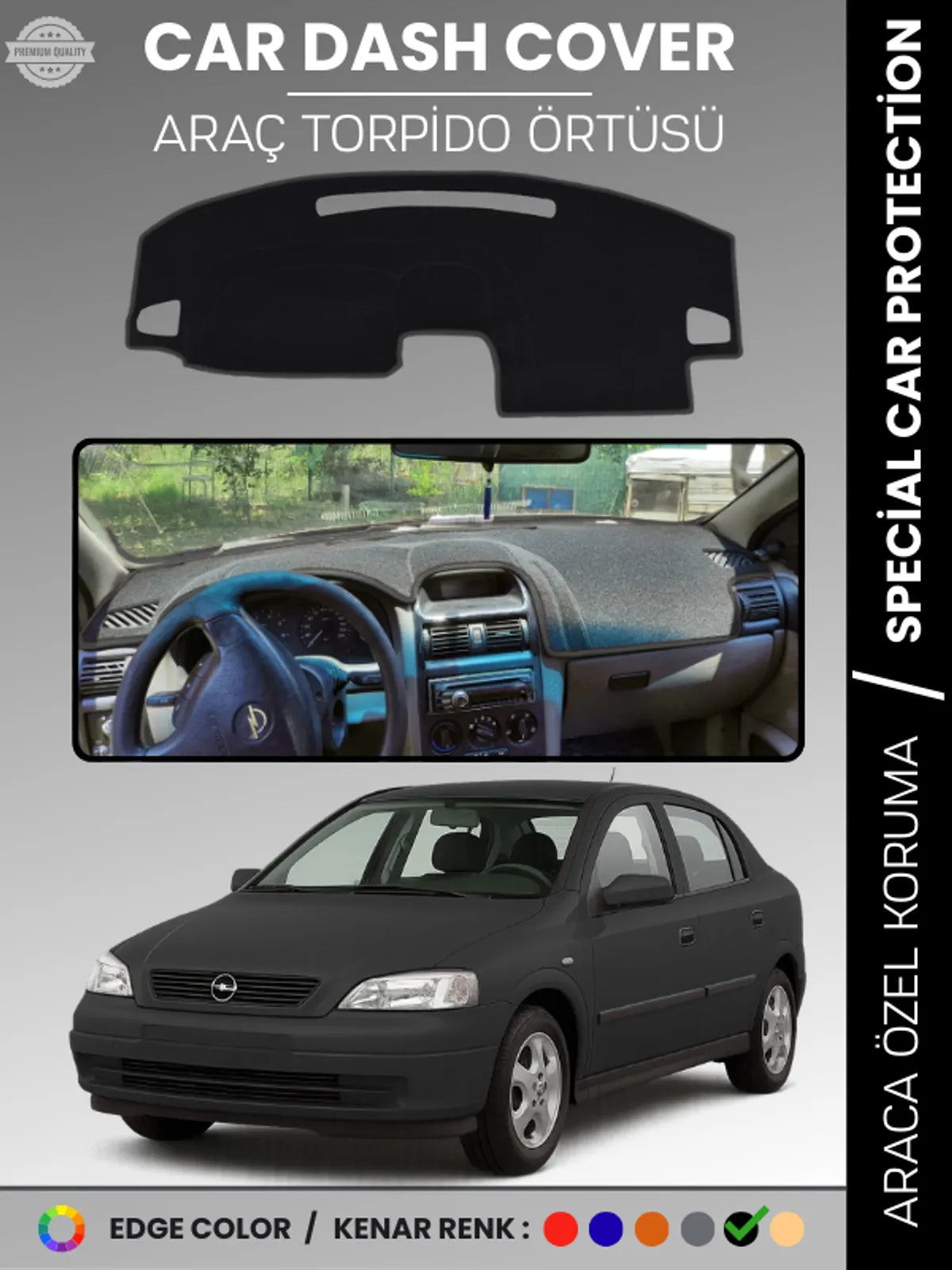 OPEL ASTRA G (1998-2004) Uyumlu Torpido Örtüsü Araca Özel Ön Göğüs Koruma